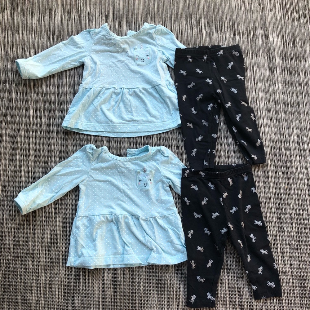 Unicorn Carter’s Twin Outfits